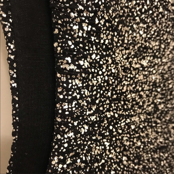 Sparkly Form-Fitting Black and Silver Mini Dress - Picture 6 of 6